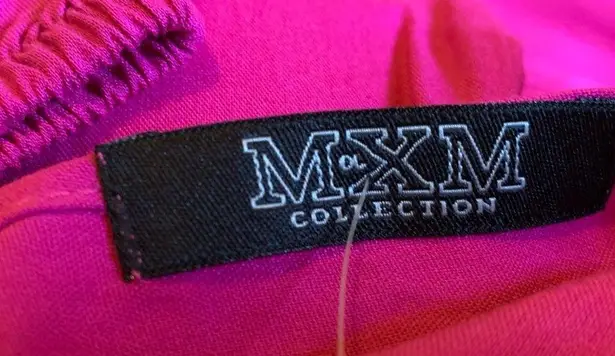 backless tiered maxi beach dress in fuchsia size S/M