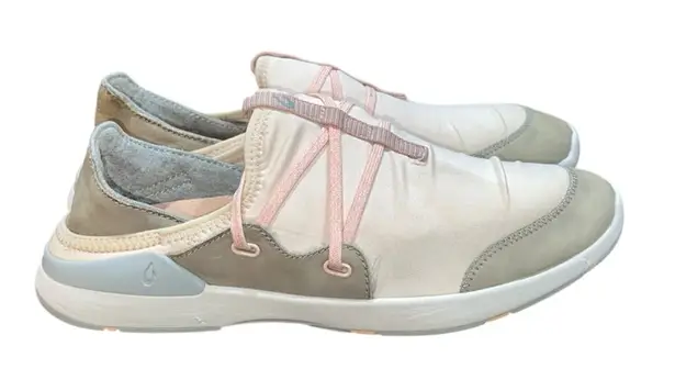 Women's OLUKAI Miki Li Sneaker Pearl Blush/Pale Grey Size 9.5 Water Beach Boat Pink