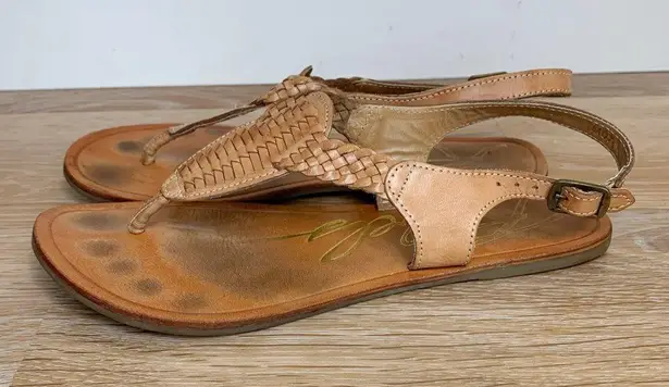 Rebels Women’s Size 7 Leather Huarache Braided Sandals Brown
