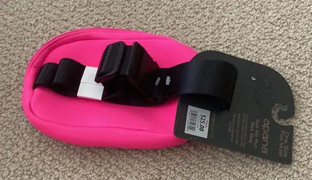 Apana NEW See Me Run Belt Bag Adjustable Zippered Hot Pink One Size O/S NWT