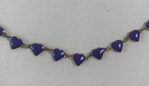 Vintage Y2K Dainty Purple Heart Choker Necklaces