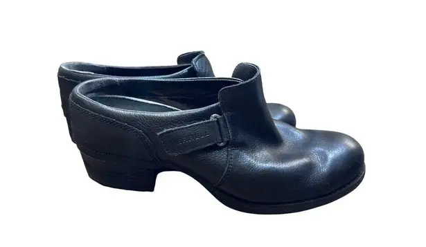 Merrell womens black leather mule clogs shoes 9 SKU 6830