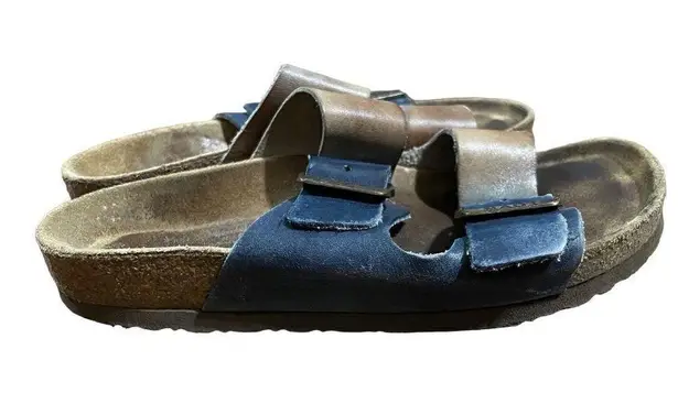 Naot Santa Barbara Colorblock slide on sandals sz 7.5 Blue