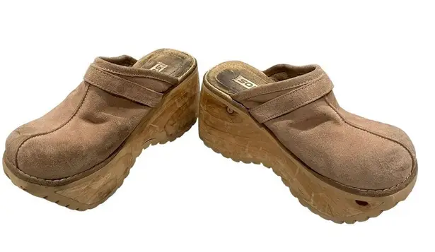 Soda Vintage Rare Suede Mega Chunky Platform Mules