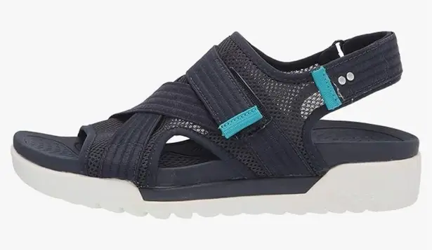 Ryka Womens Navy River Stretch Sandals Sz 9W