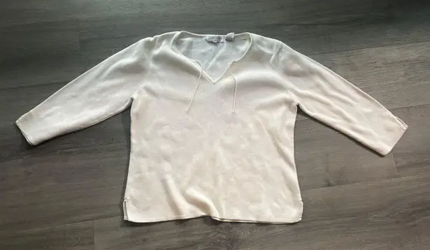 Jeanne pierre Vintage White Sweater Blouse Medium