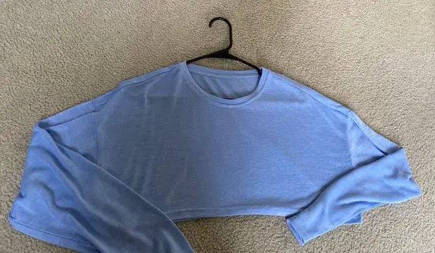 Super Cropped Blue Long Sleeve Size M