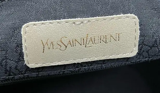 YSL RARE Vintage Woven Taupe Shoulder Bag Full Inclusion