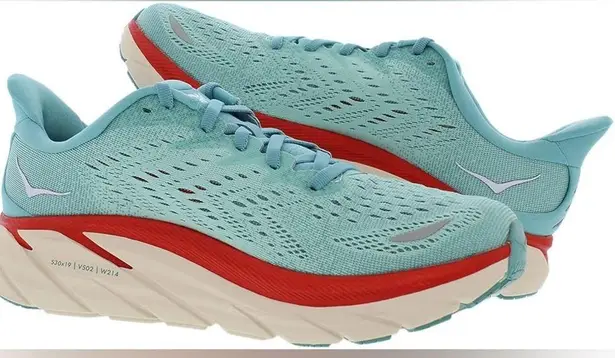 Hoka Women’s Clifton 8 Wide Blue Coral White Size 9D