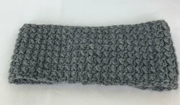 HEADBAND w/ bow HANDMADE Gray