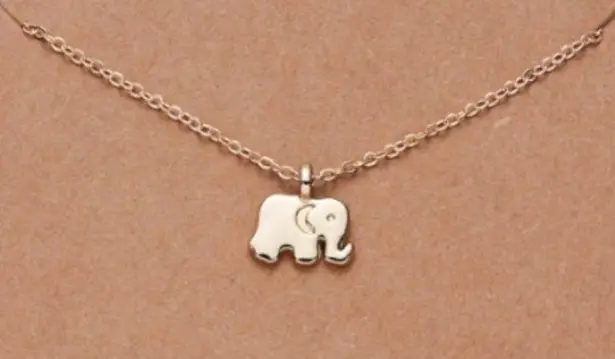 Good Luck Elephant Indie Boho Gold Charm Necklace