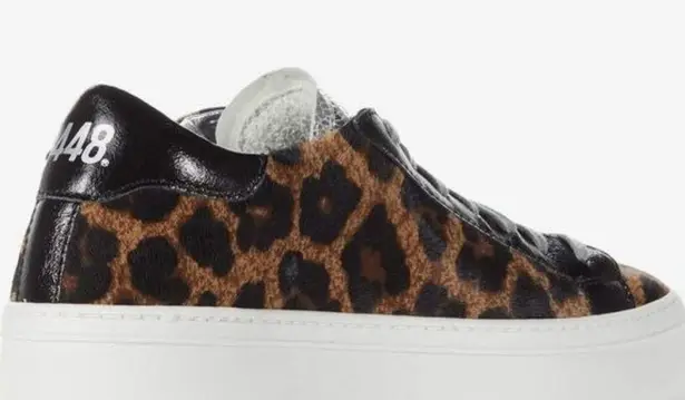 P448 NIB Leopard Print Platform Sneakers Size EU 36
