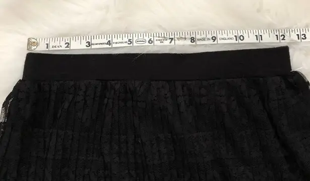 Joe B Black Lace Midi Pleated Skirt