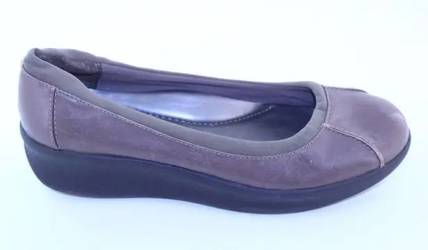 Easy Spirit Oriya Brown Leather Slip On Heels 7.5M