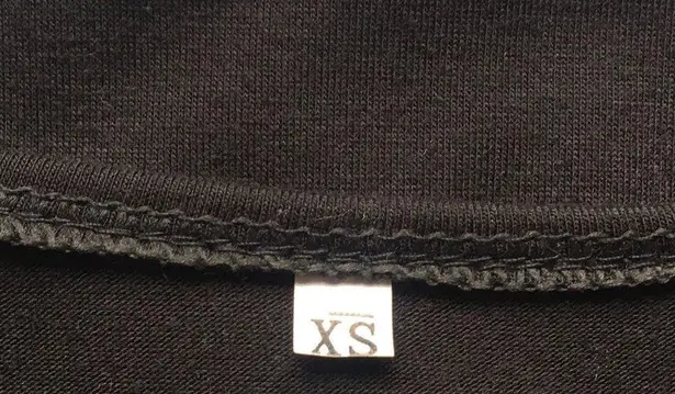 🔃Black Short Sleeve Front Split Midi Dress Black Size XS