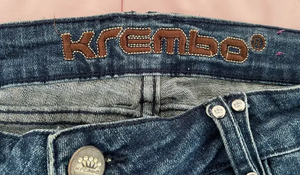 Krembo Distressed Ripped Embellished Bling Rhinestone Blue Skinny Jeans, size 13