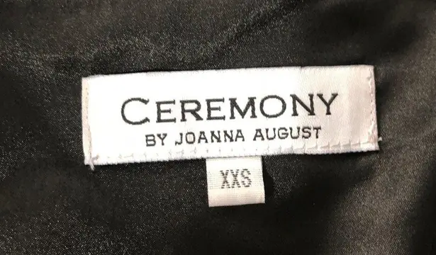 Ceremony black wrap tie waist floor length gown Size XXS