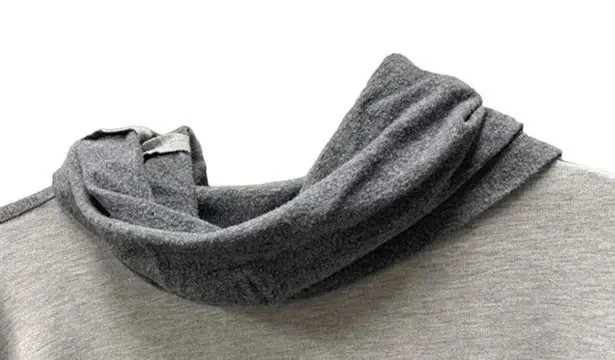 CAbi 3996 ATC Oversized Cowl Neck Split Back Gray Hoodie Sweatshirt Sz Small