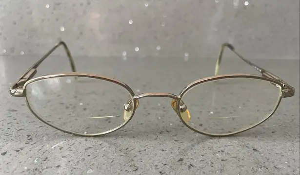 Marchon Super Flex Eyeglasses Frames ONLY Gold Flex Italy 50