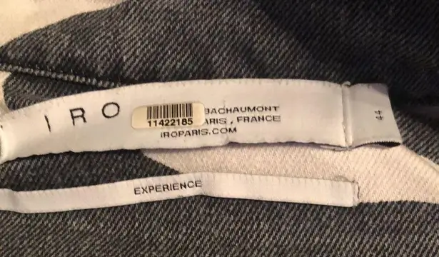 IRO Ourlandos Zebra Print Heavy Canvas Oversized Utility Coat Jacket sz L FR44