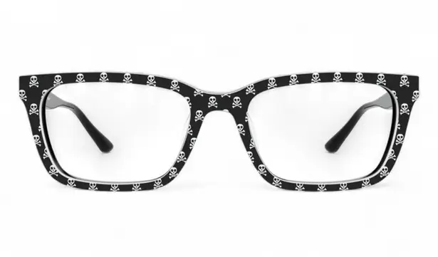 PAIR EYEWEAR ‘The Skull & Crossbones’ Black & White Top Frames for Larkin NIB
