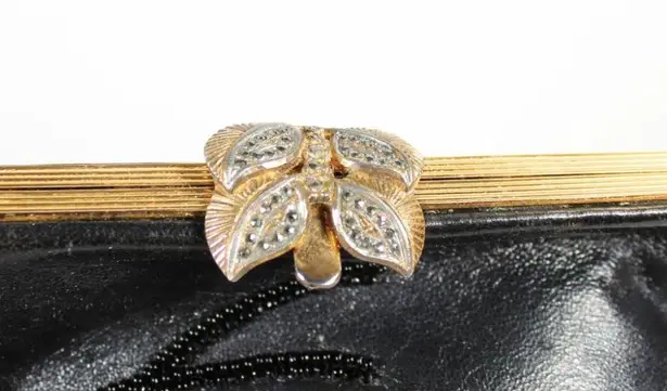 Rare Vintage Walborg Belgium Black Beaded Evening Bag Art Deco