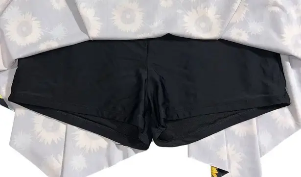 Hanna Nikole Womens Swimsuit Dress Sunflower Print Asymmetrical Hem Blue Yellow Size 18W