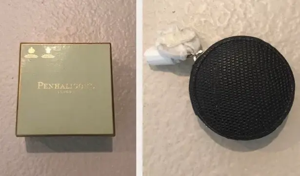 PENHALIGON'S of London Black Key Ring Zip Around Coin Purse