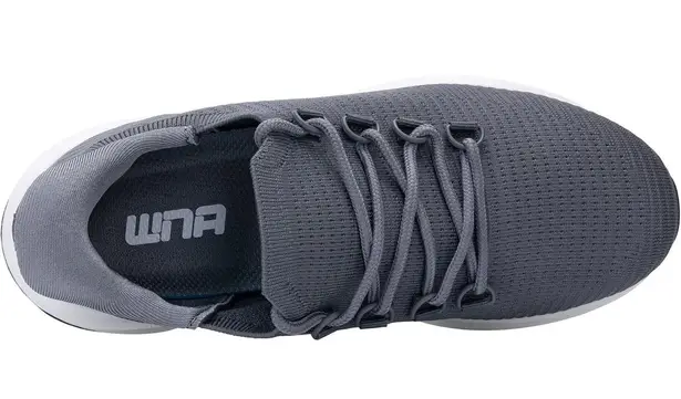 NWT ~ Gray Slip On Lace Front Lightweight Sneakers Athletic Shoes ~ Women 8 1/2 Size 8.5