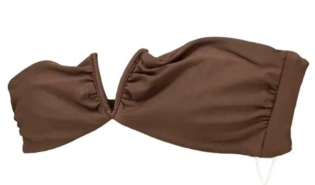 ANDIE Bikini Top Womens M Espresso Brown Scala Strapless Bandeau Swimwear NEW