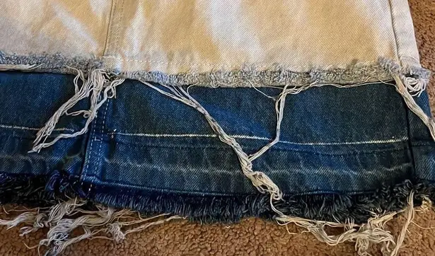 My twin twin set distressed skirt small