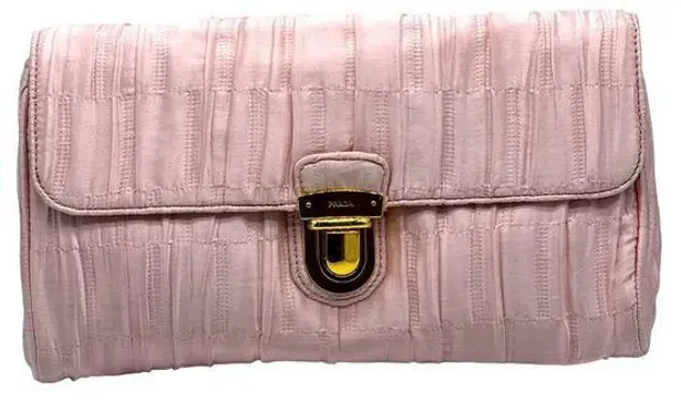 Prada  authentic vela Rosa pink clutch 1N1422