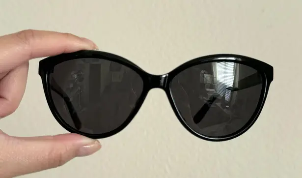 Black Plastic Cat Eye Polarized Sunglasses