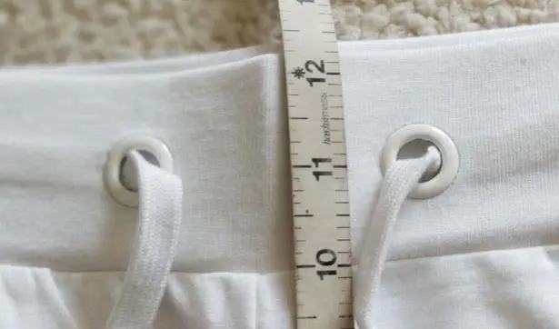 Badgley Mischka French Terry Jogger Pants with Pockets White Women's Size L