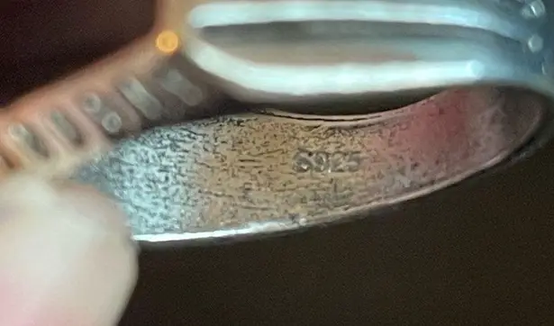 Trendy Black obsidian stone S925 silver ring size 8