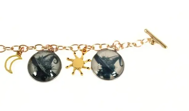 Handmade Whimsigoth "Seasons of the Witches" Mixed Metal Charm Bracelet