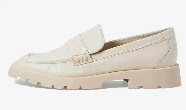 Dolce Vita Elias Ivory Leather Chunky Loafers White Size 10