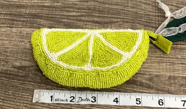 Lime Beaded Bag Pouch šāš© Green
