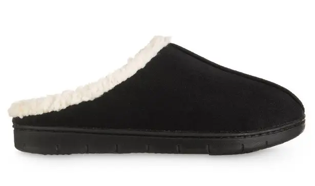 Isotoner BLACK Sherpasoft Rory Clog Slippers, Size XL 9.5-10 New w/Tag