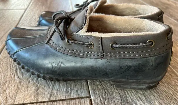 Jambu JBU Rain Duck Boots Gwen Faux Fur Waterproof Shoes size 8 Garden Slip On