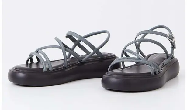 Vagabond Shoemakers Blenda Strappy Platform Sandals in Ash Blue Size 38