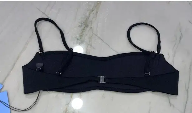 MUGLER Corset Bikini Top in Black 38 New Womens Swim Suit Travel Bag Size undefined