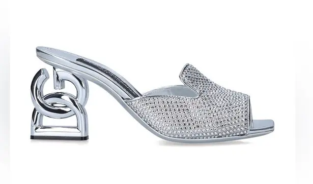 Dolce & Gabbana DG-Heel Gemstone-Embellished Mules Size 40 NEW + Box + Dust Bag