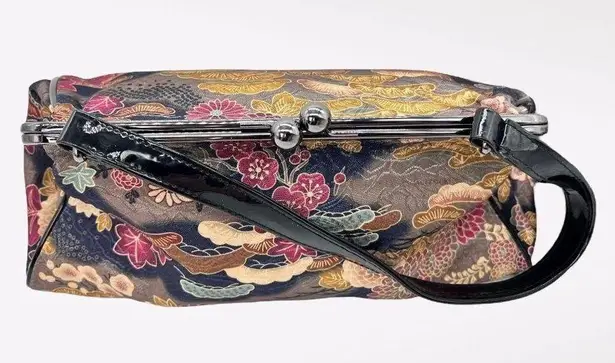 Bueno Tapestry Purse Japanese Garden Motif Handbag