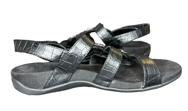 Vionic Amber Sandal Size 6 Black Crocodile