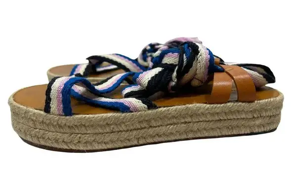 Isabel Marant Woven Wrap Strap Espadrille Sandals size 8
