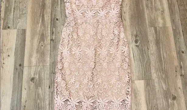 Bisou Bisou  Blush Pink Lace dress sz 8