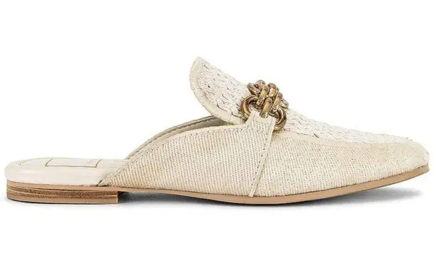 Dolce Vita Solina Loafers in Ivory 6 with box Womens Slides Mules Shoes Gold