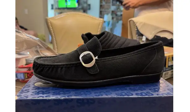 SAS LARA WOMAN SIZE 11.5 BLACK LOAFER TRIPAD COMFORT LEATHER BUCKLE The New Luxe