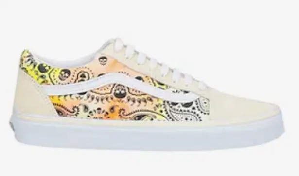 Vans Old Skool Bandana Flame Beige Orange size 8.5